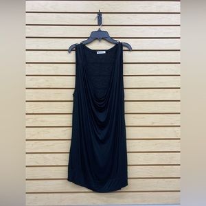 Black Oval Neck Dress Shirt